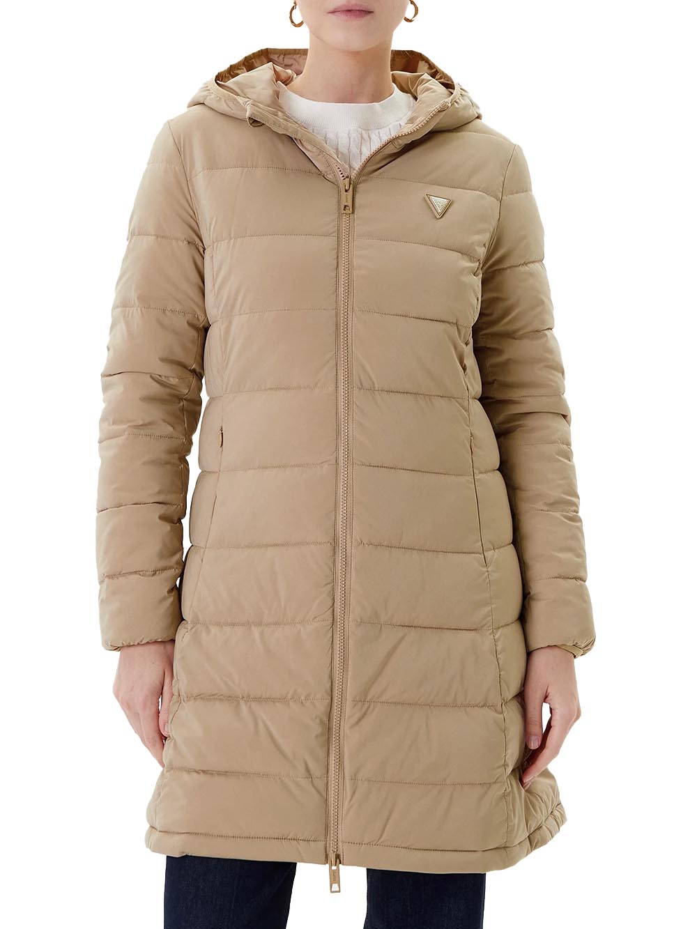 Guess Giubbino Donna V4yl05 Wf3x0 Beige