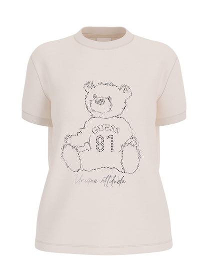 Guess T-shirt Donna V5bi16 K8fq4 Panna