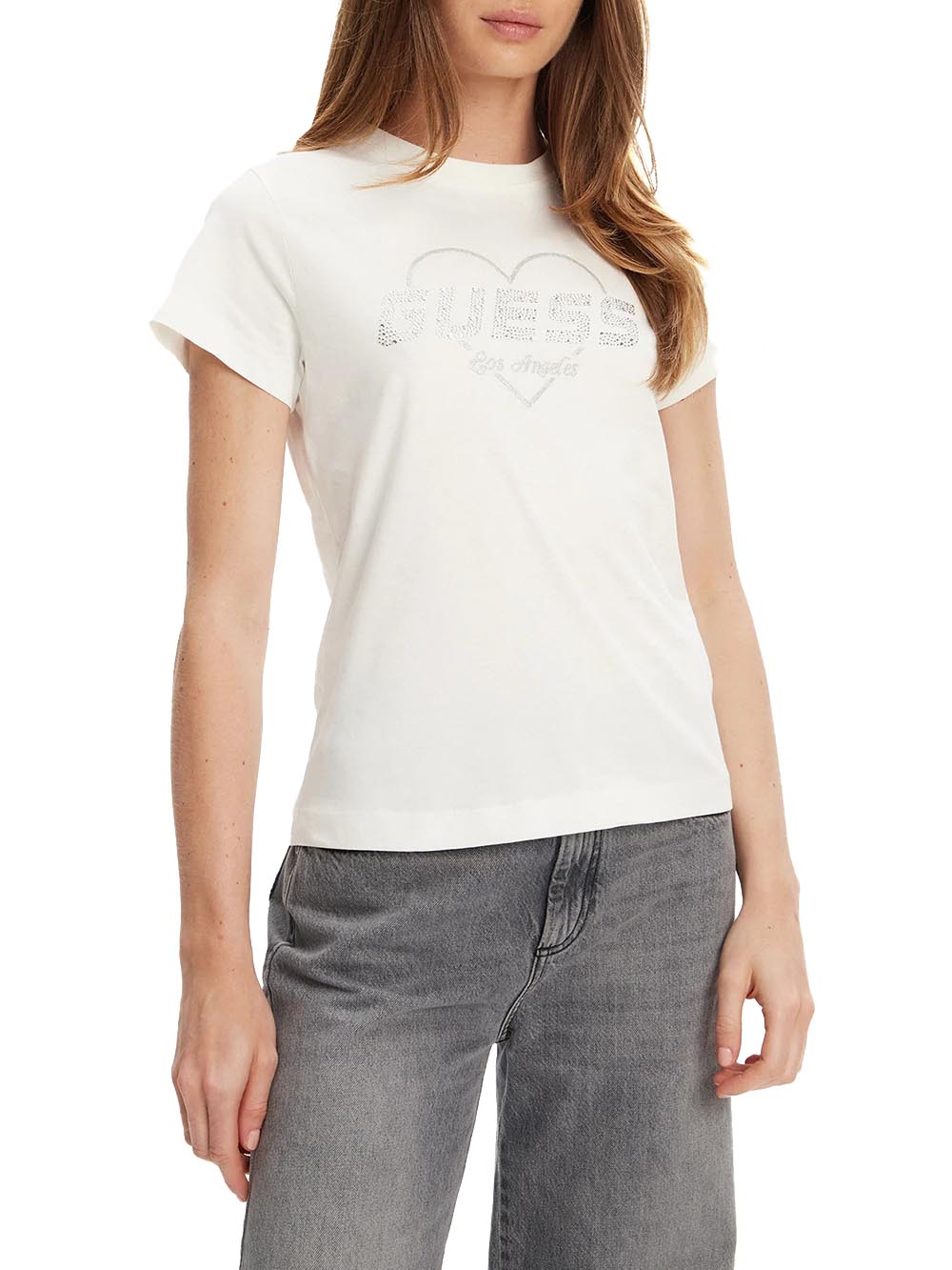 Guess T-shirt Donna V5gi10 K9rm1 Panna