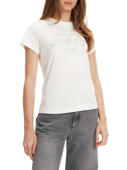 Guess T-shirt Donna V5gi10 K9rm1 Panna