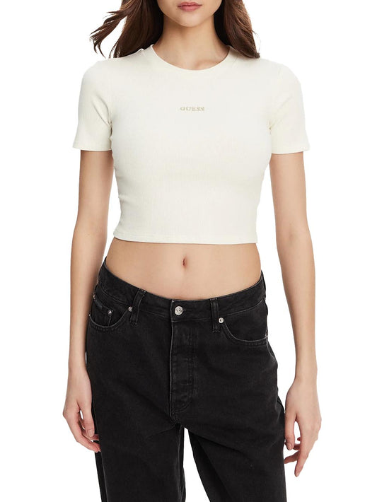 Guess T-shirt Donna V5yp08 K8rt2 Panna