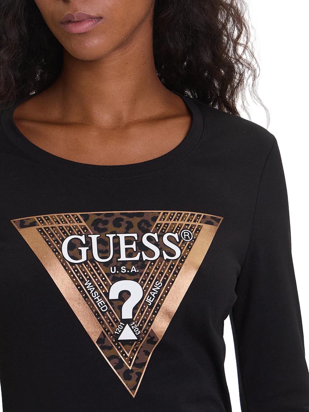 Guess T-shirt Donna W5bi75 J1314 Nero