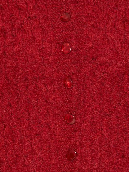 ICHI Cardigan Donna 20124347 Rosso