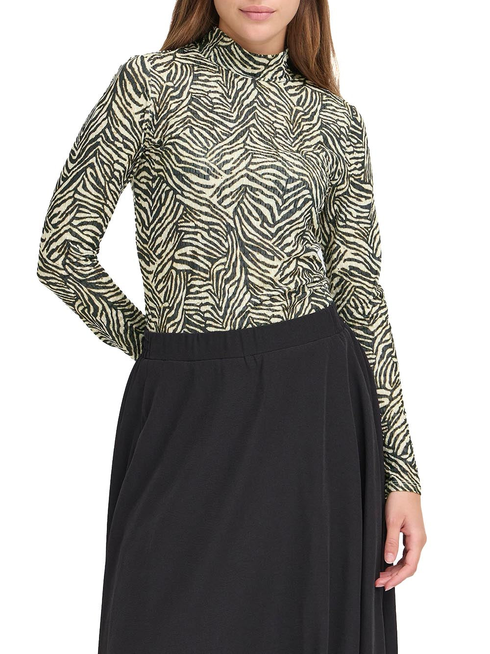 ICHI Maglia Donna 20124638 Beige nero