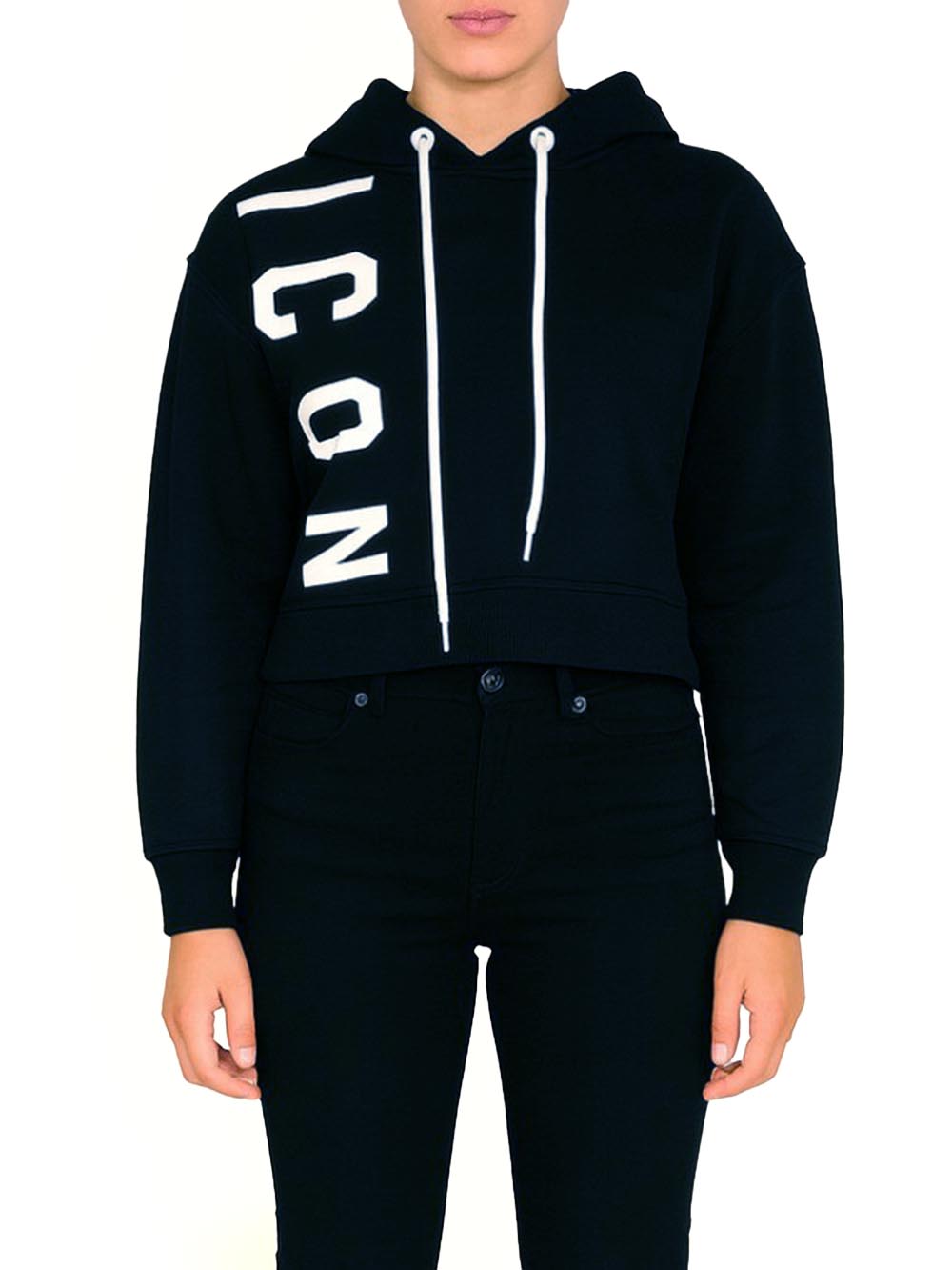 ICON Felpa Donna Icdf2w6f006 Nero