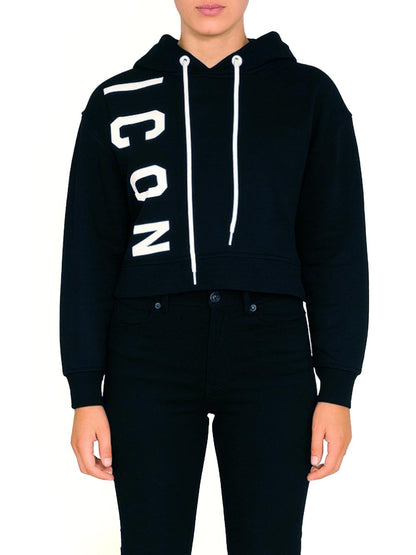 ICON Felpa Donna Icdf2w6f006 Nero