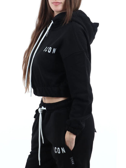 ICON Felpa Donna Icdf2w6f007 Nero