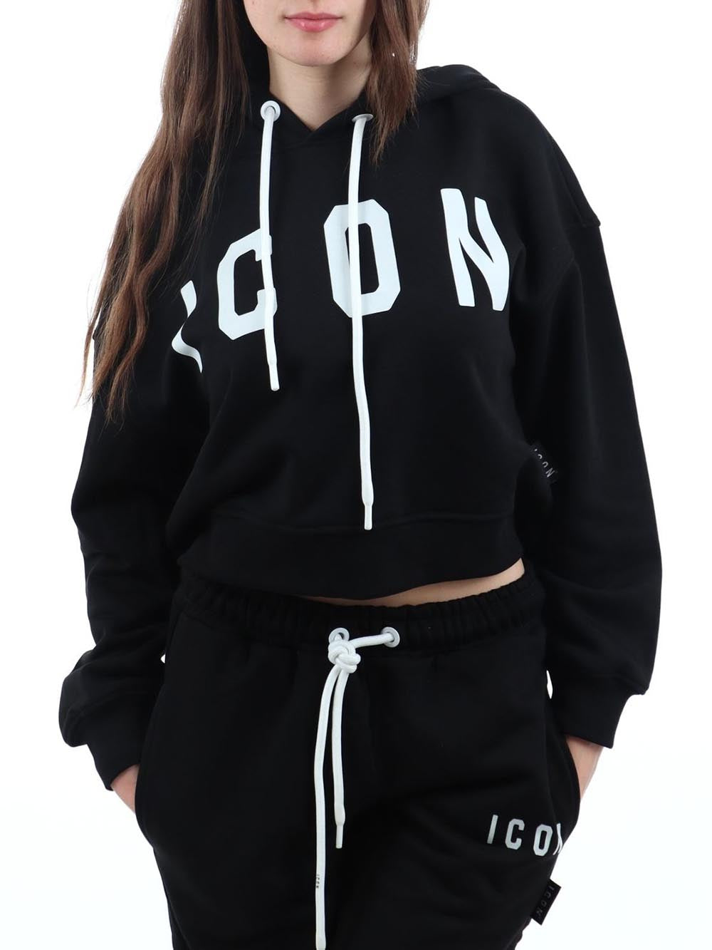 ICON Felpa Donna Icdf2w6f020 Nero