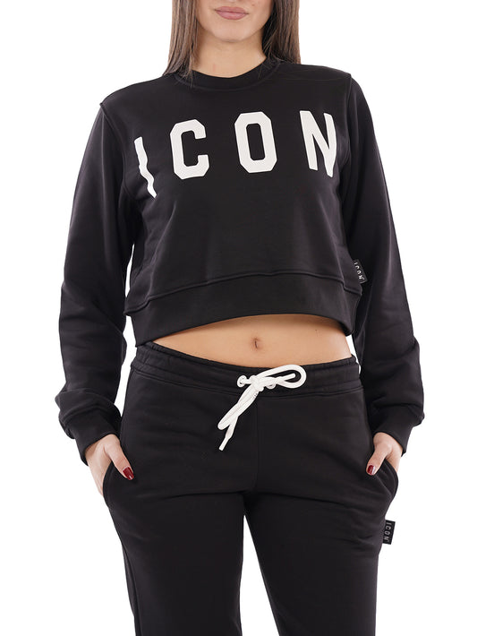 ICON Felpa Donna Icdf2w6f021 Nero