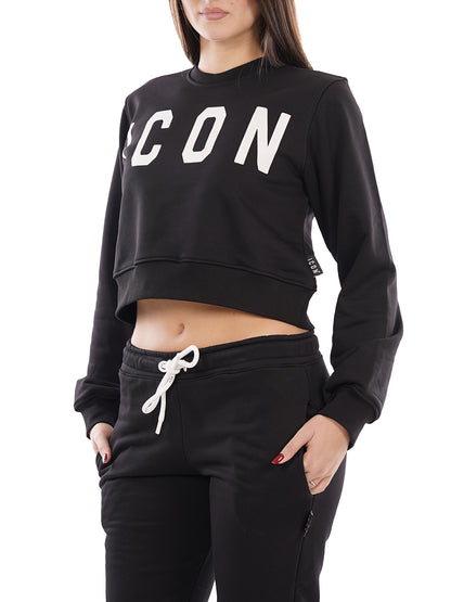 ICON Felpa Donna Icdf2w6f021 Nero