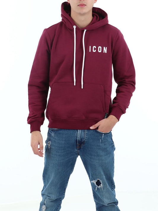 ICON Felpa Uomo Icuf2w6f008 Bordò