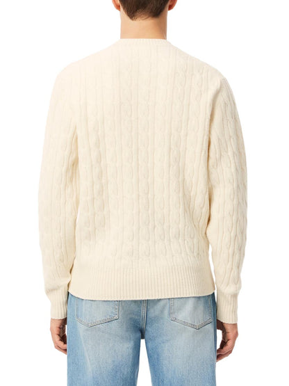 Lacoste Pullover Uomo Ah2924 Panna