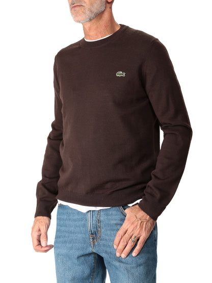 Lacoste Pullover Uomo Ah3225 Marrone