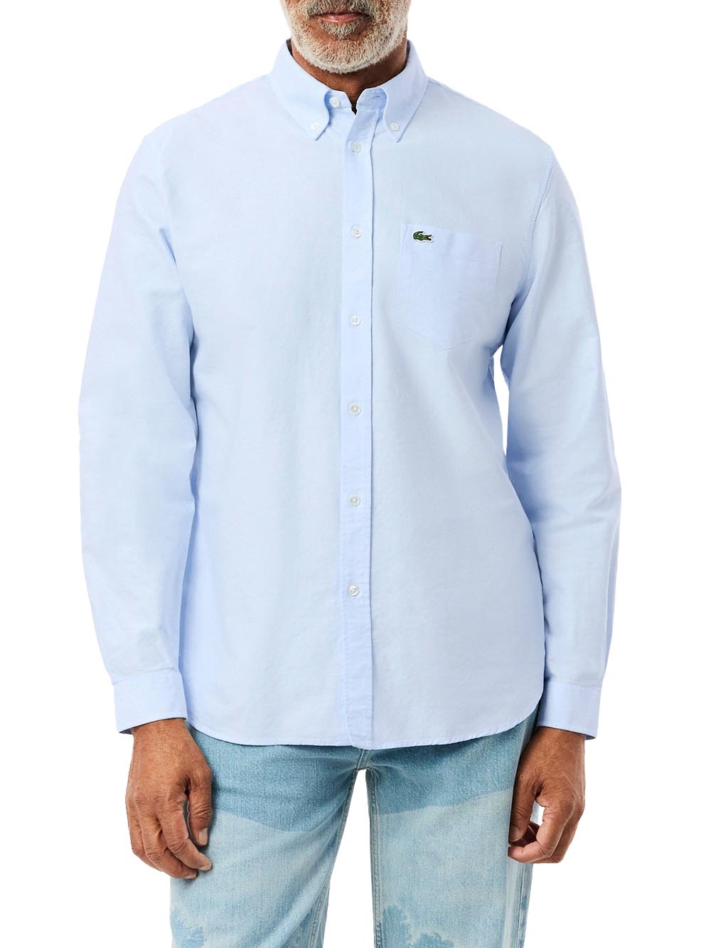 Lacoste Camicia Uomo Ch1911 Celeste
