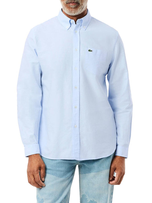 Lacoste Camicia Uomo Ch1911 Celeste
