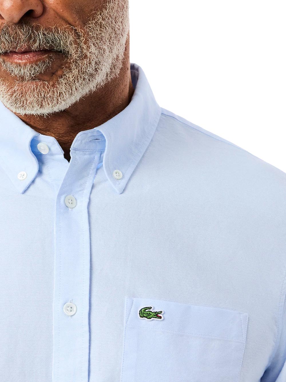 Lacoste Camicia Uomo Ch1911 Celeste