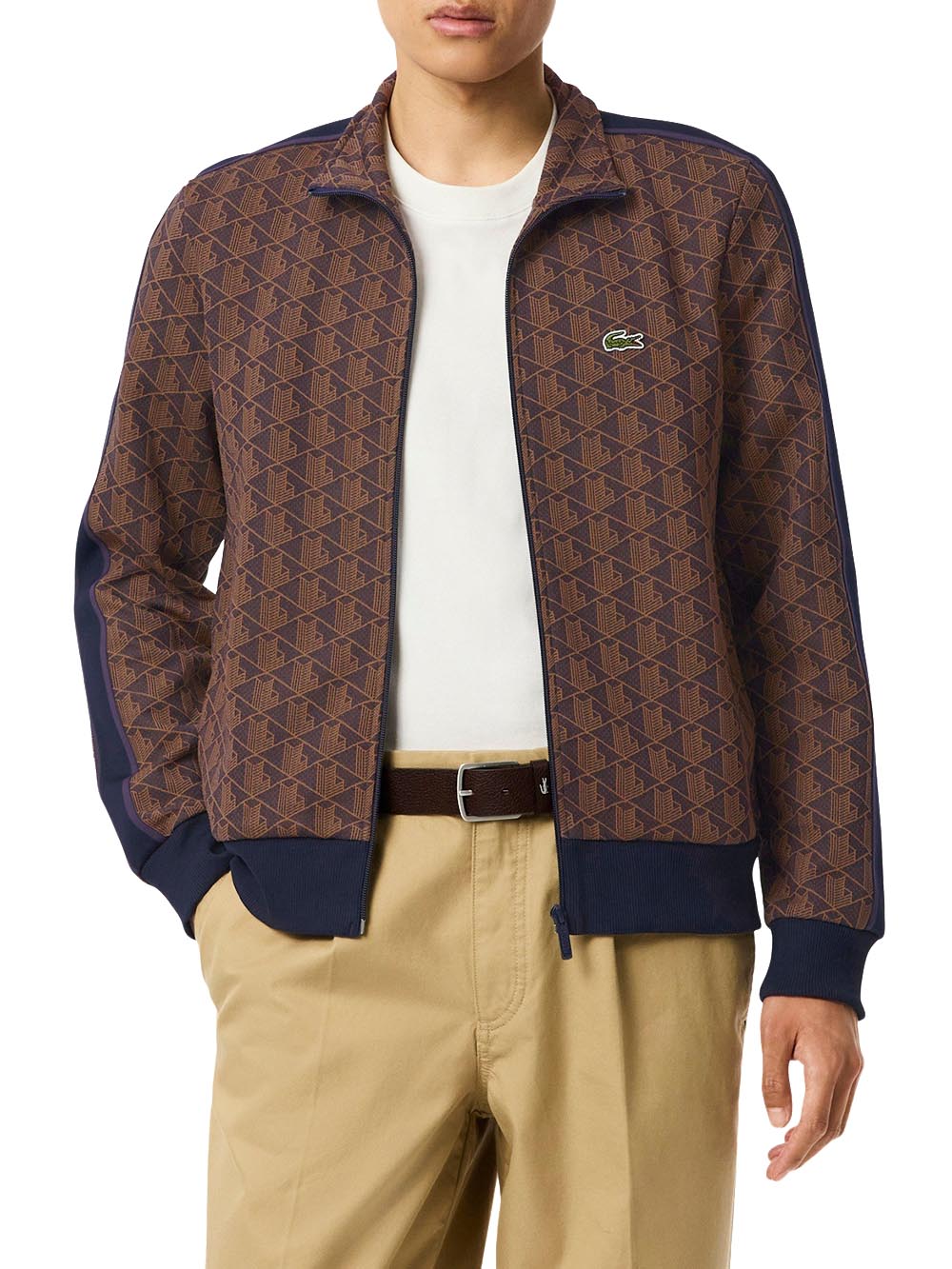 Lacoste Felpa Uomo Sh1368 Marrone