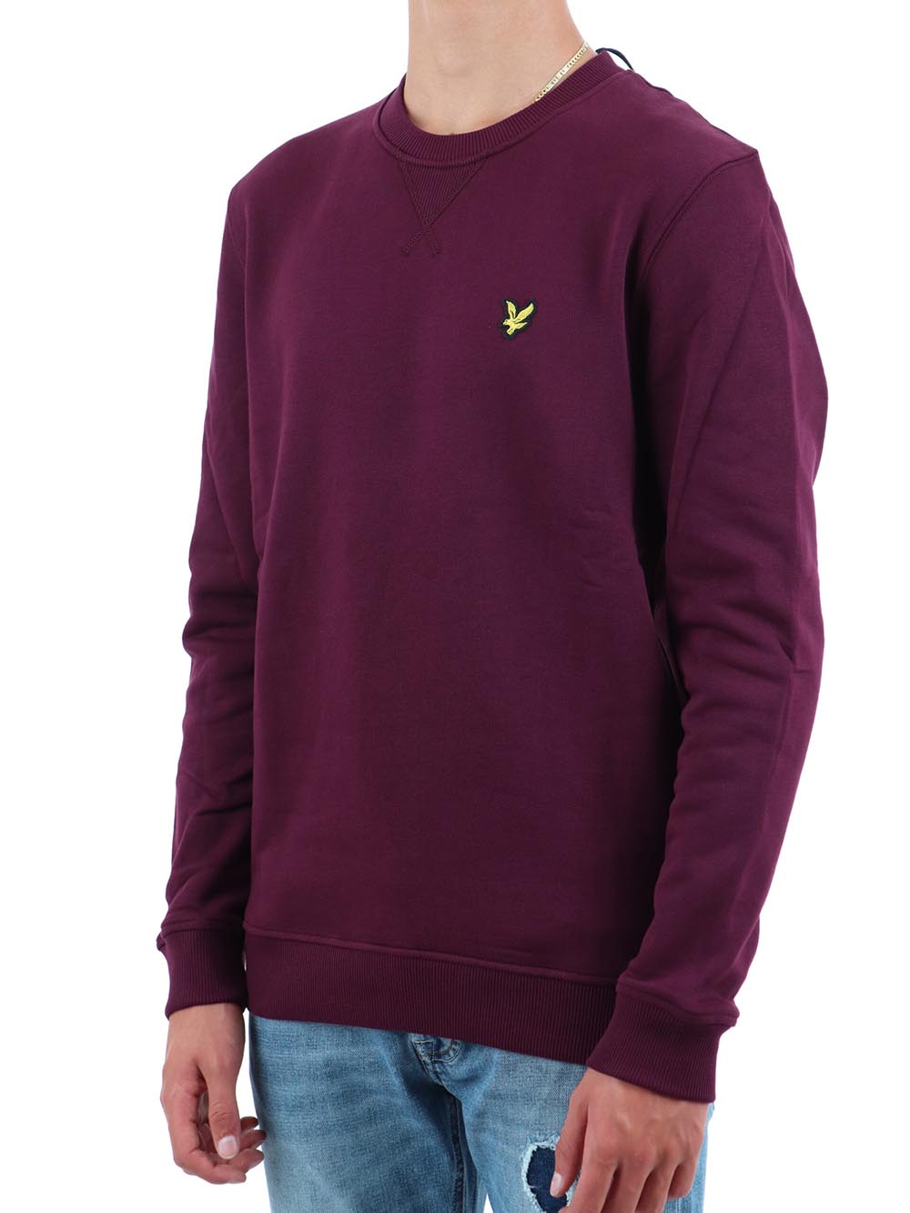 Lyle & Scott Felpa Uomo Ml1131v Bordeaux
