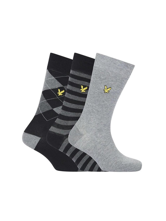 Lyle & Scott Calzini Uomo Skbox039 Grigio/nero