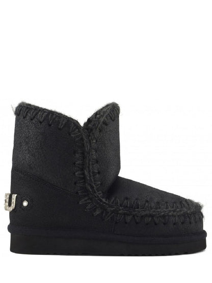 Eskimo 18 rhinestones logo Mou Stivaletti Boot Donna Mu.fw101036b Nero