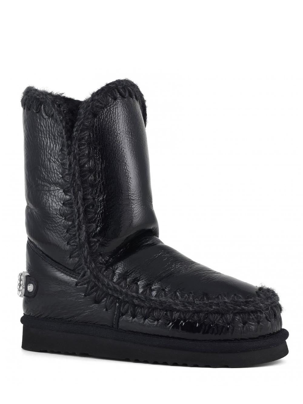 Eskimo 24 rhinestones logo Mou Stivaletti Boot Donna Mu.fw101037b Nero