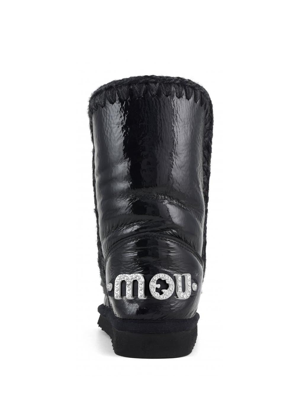 Eskimo 24 rhinestones logo Mou Stivaletti Boot Donna Mu.fw101037b Nero