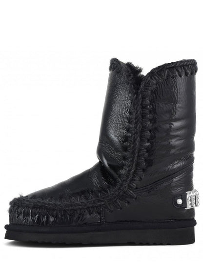 Eskimo 24 rhinestones logo Mou Stivaletti Boot Donna Mu.fw101037b Nero