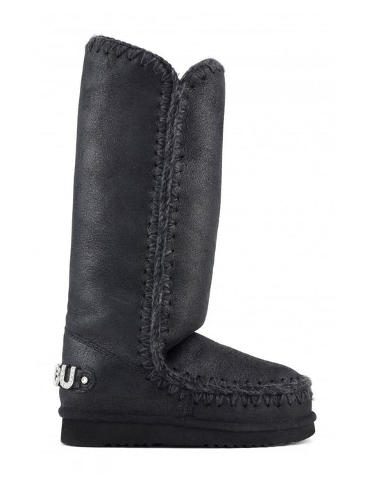 ESKIMO 40 RHINESTONES LOGO Mou Stivali Donna Mu.fw101052b Nero
