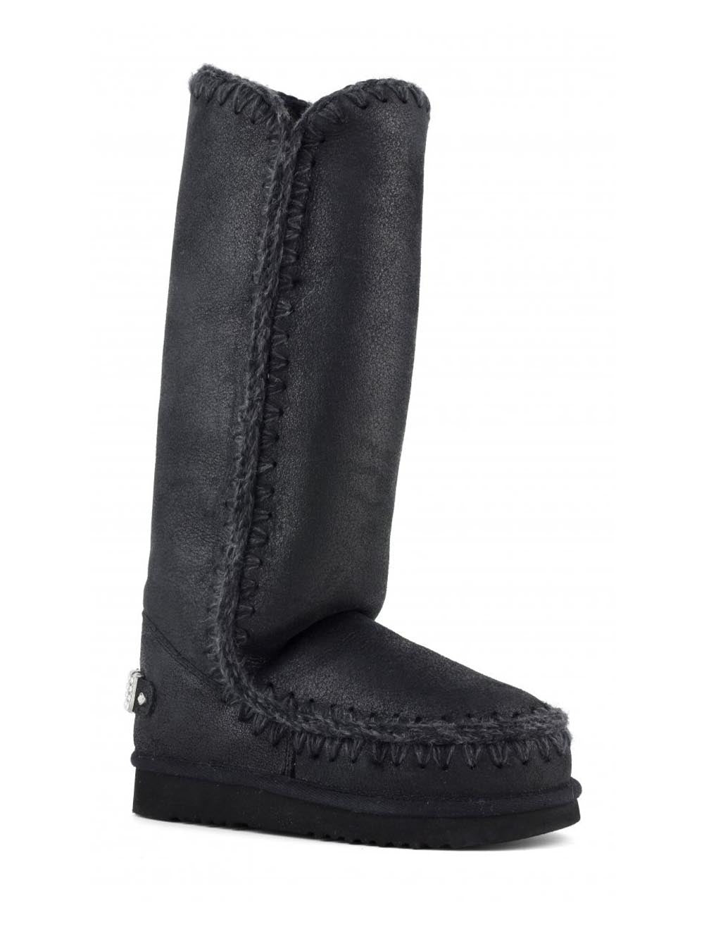 ESKIMO 40 RHINESTONES LOGO Mou Stivali Donna Mu.fw101052b Nero