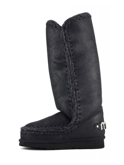 ESKIMO 40 RHINESTONES LOGO Mou Stivali Donna Mu.fw101052b Nero
