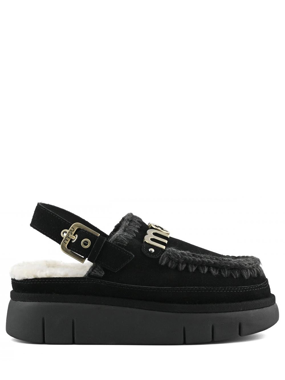 Bounce clog back strap - lette Mou Ciabatta Donna Mu.fw531026a Nero