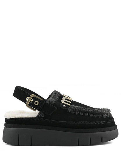 Bounce clog back strap - lette Mou Ciabatta Donna Mu.fw531026a Nero