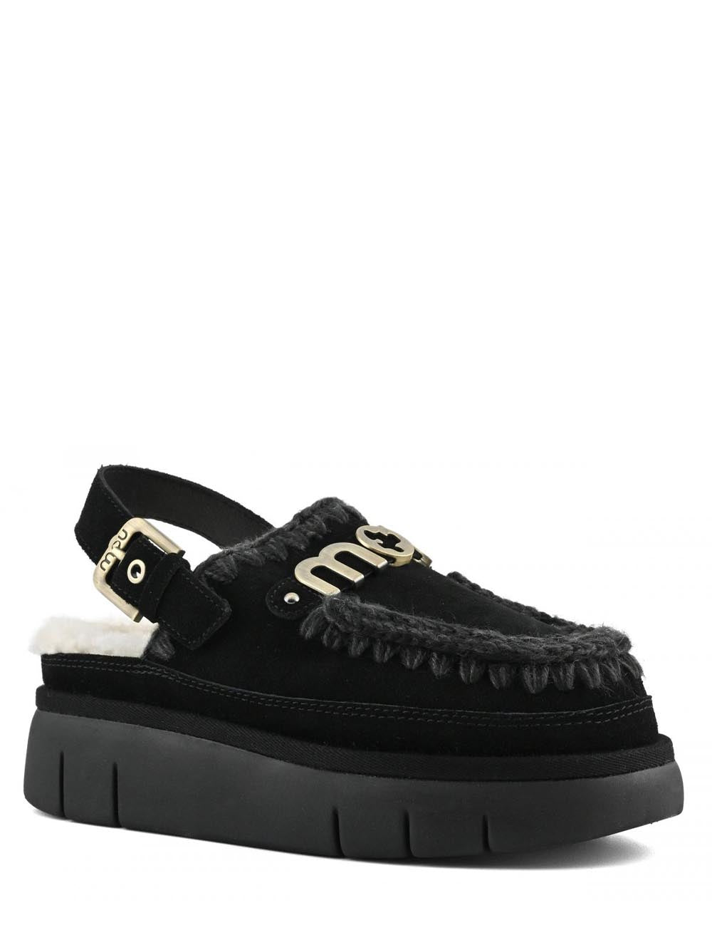 Bounce clog back strap - lette Mou Ciabatta Donna Mu.fw531026a Nero