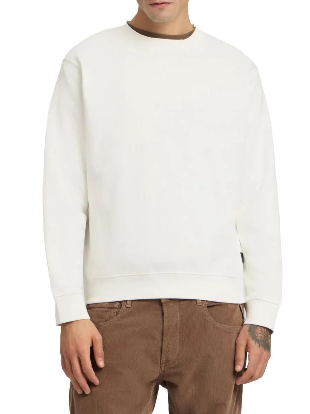 Replay Felpa Uomo M3102 .000.23832 Bianco