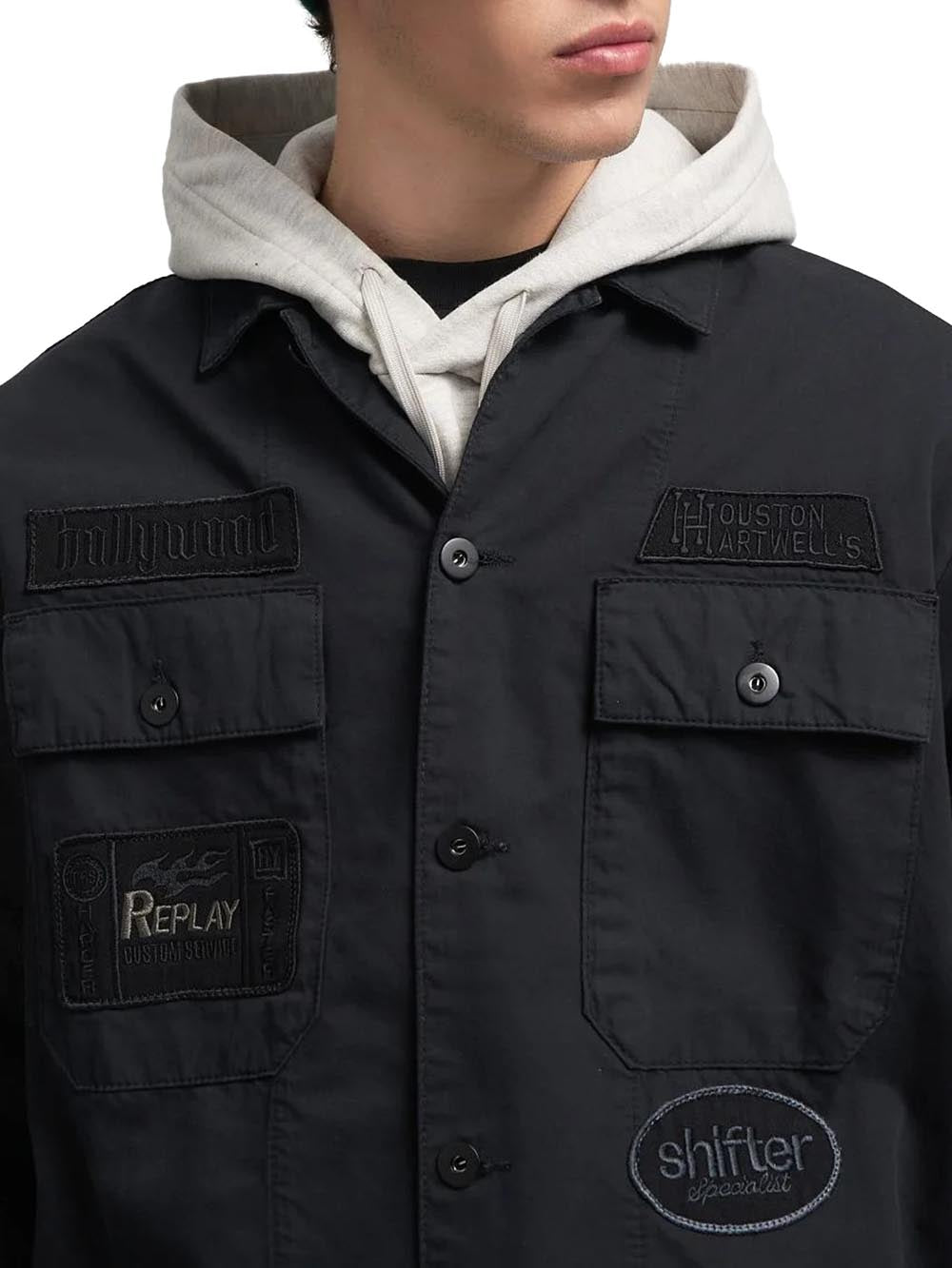 Replay Camicia Uomo M8445b.000.85172 Nero