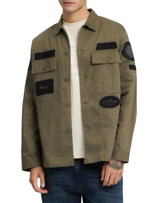 Replay Camicia Uomo M8445b.000.85172 Verde