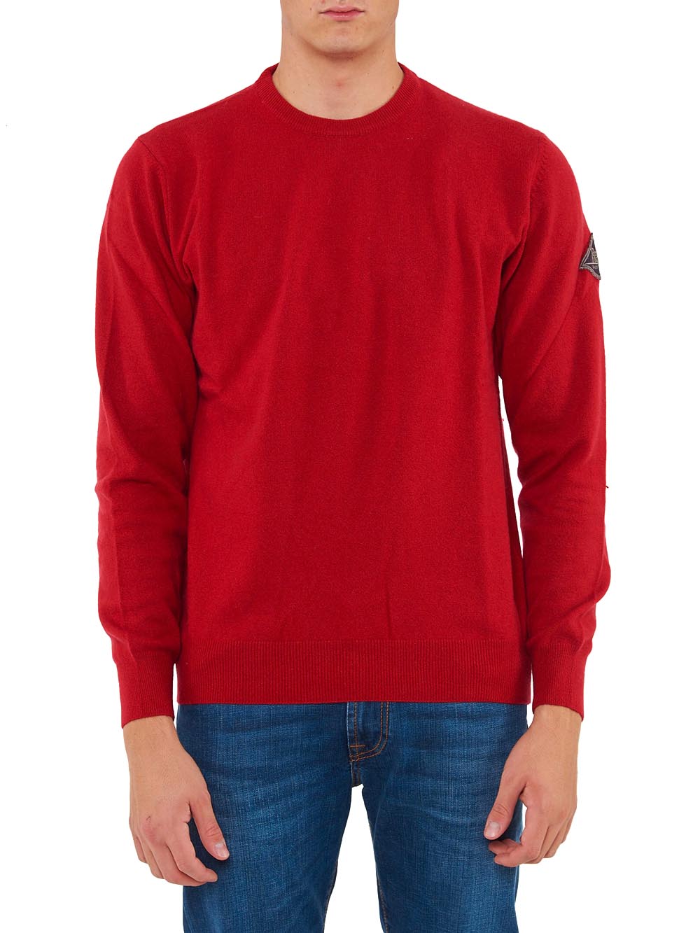 Roy Roger's Pullover Uomo Crew Neck Man Rru502 Cc53 Rosso