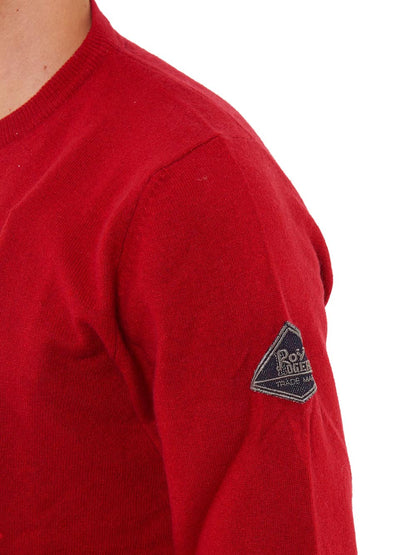 Roy Roger's Pullover Uomo Crew Neck Man Rru502 Cc53 Rosso