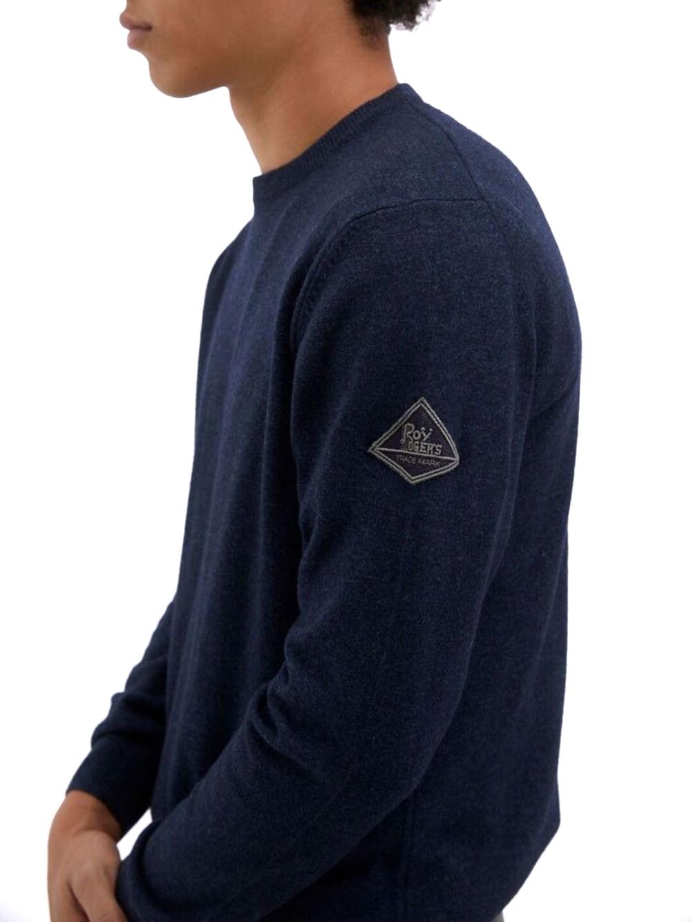 Roy Roger's Pullover Uomo Crew Neck Man Rru502 Cc53 Blu