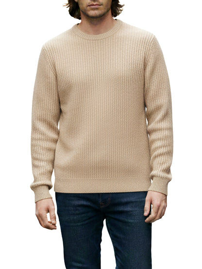 Roy Roger's Pullover Uomo Crew Waffle Man Rru90247cn00 Beige