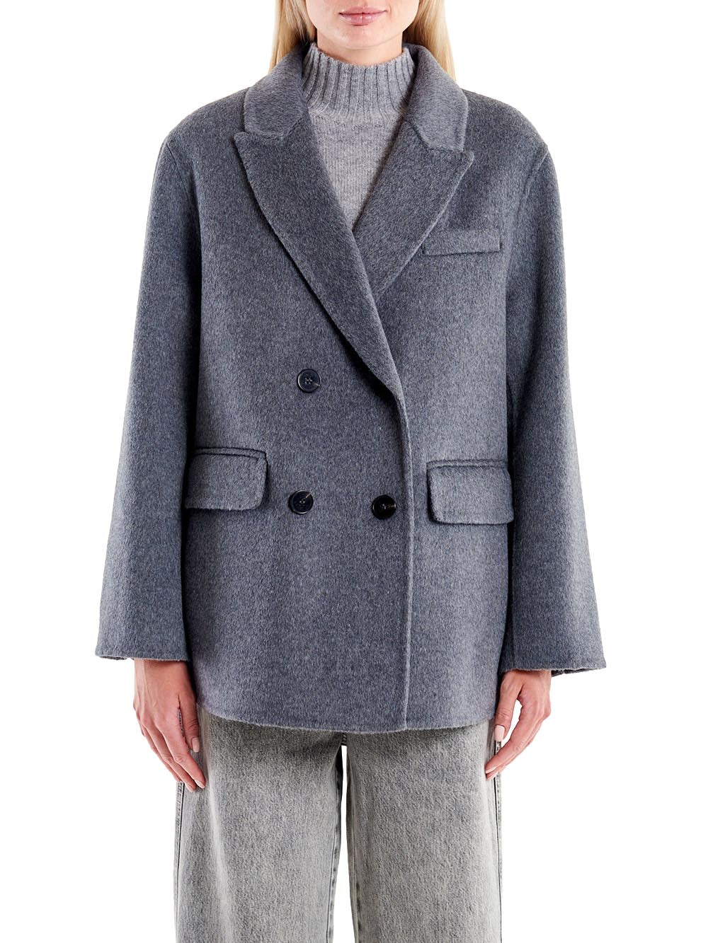 Vicolo Cappotto Donna Tf0068 Grigio medio
