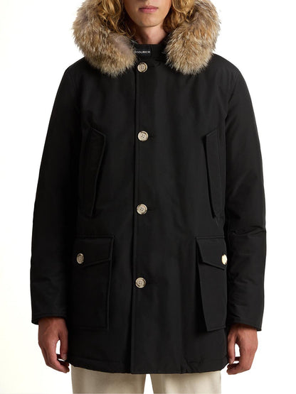 ARCTIC DETACHABLE FUR PARKA Woolrich Giubbino Uomo Cfwoou0482mhut0001 Nero