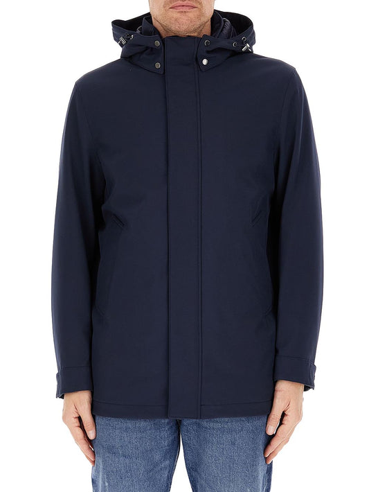 SOFTSHELL BARROW MAC COAT Woolrich Giubbino Uomo Cfwoou2017mrut3496 Blu