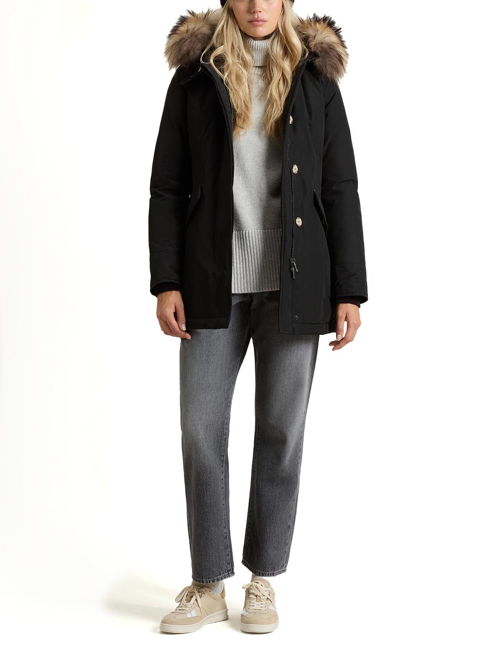 ARCTIC RACCOON PARKA Woolrich Giubbino Donna Cfwwou0538frut0001 Nero