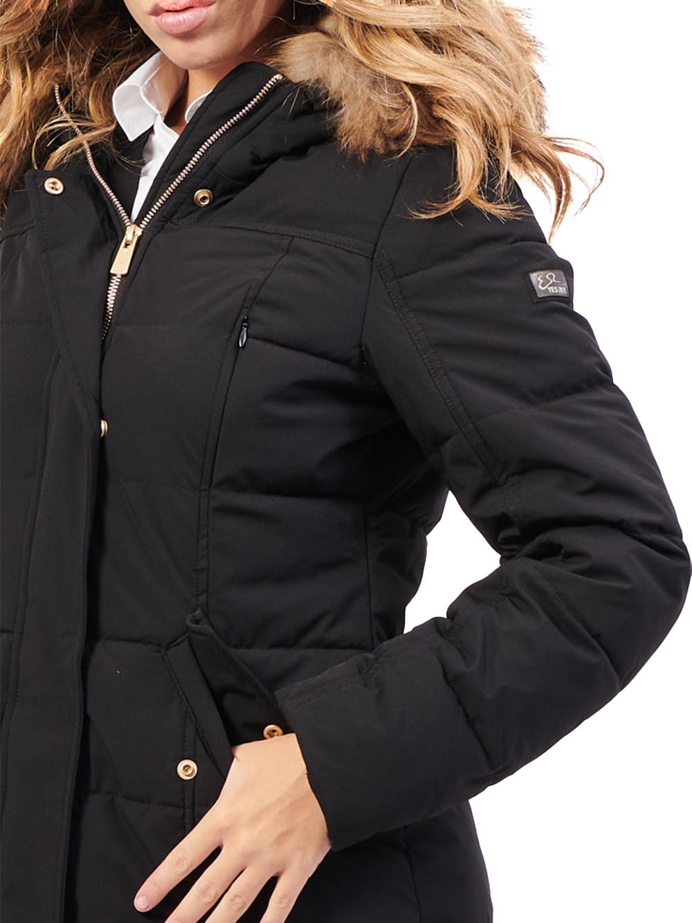 Yes Zee Cappotto Donna O004 Nt00 Nero