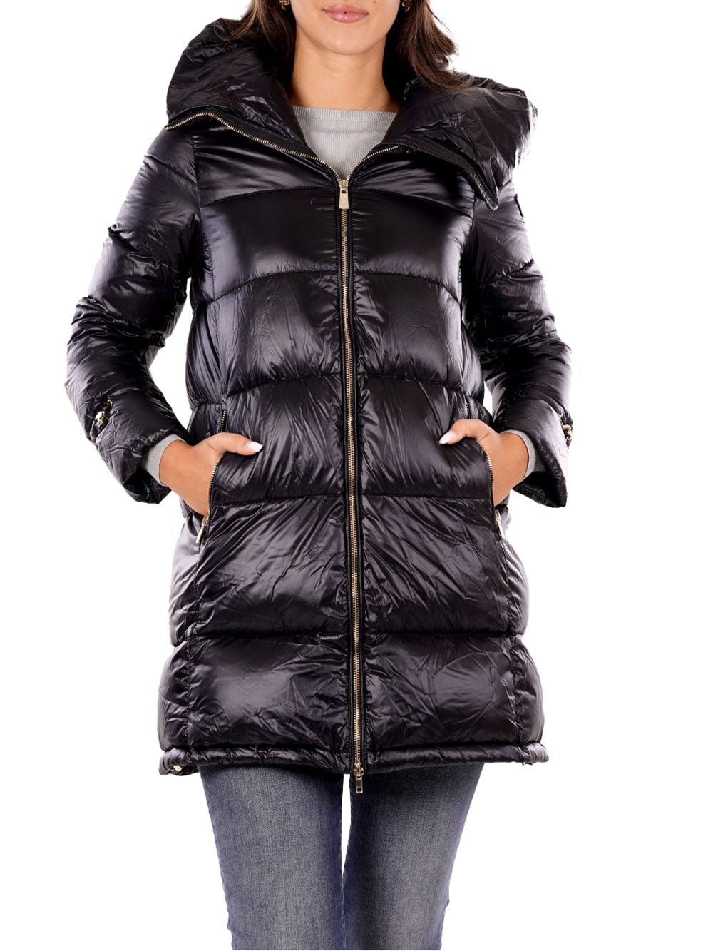 Yes Zee Cappotto Donna O012 O100 Nero