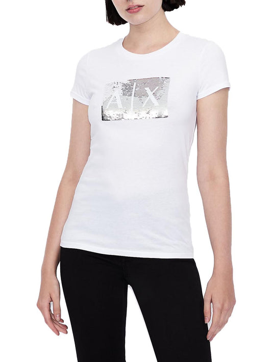 Armani Exchange T-shirt Donna 8nytdl Yj73z Bianco/silver