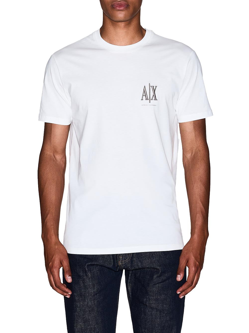 Armani Exchange T-shirt Uomo Xm000365 Af12308 Panna