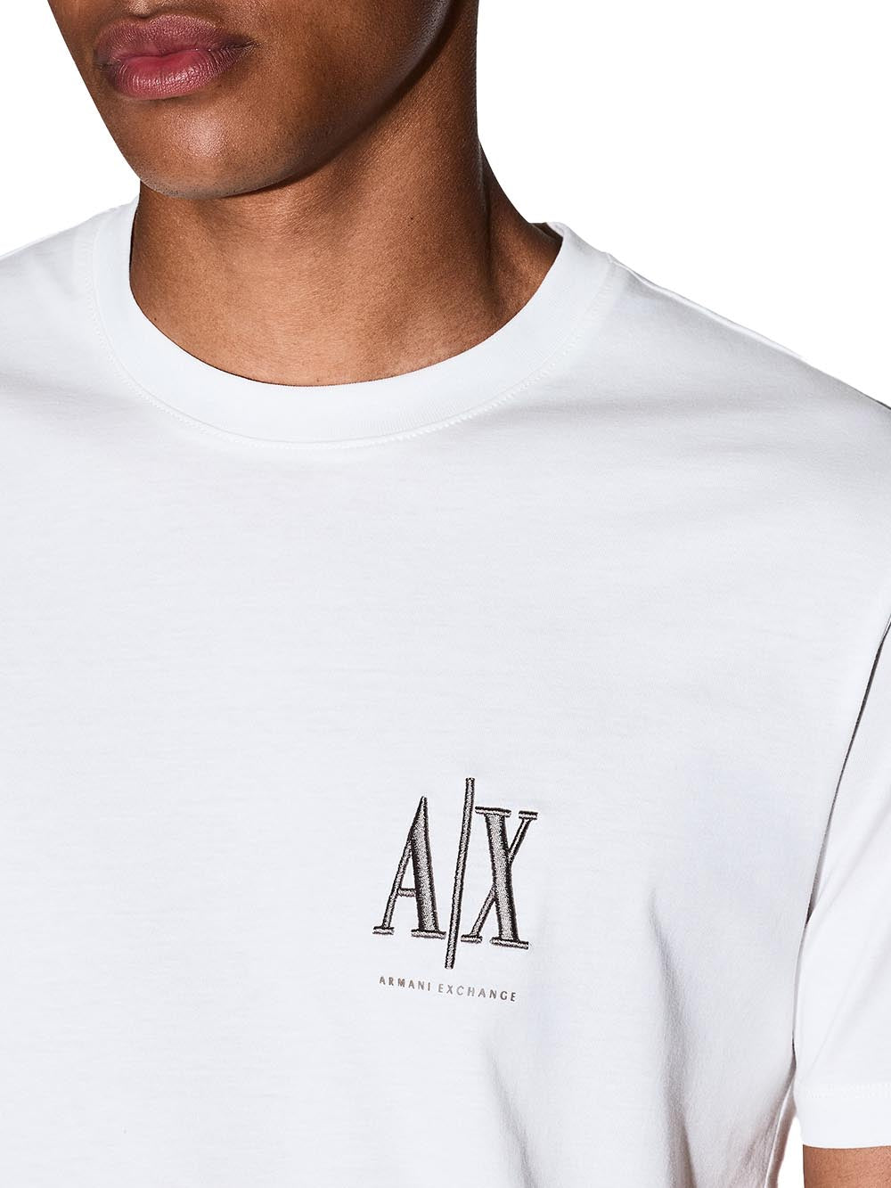 Armani Exchange T-shirt Uomo Xm000365 Af12308 Panna