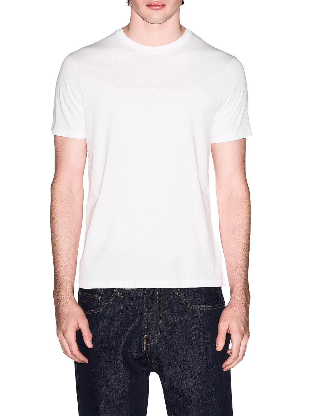 Armani Exchange T-shirt Uomo Xm002467 Af10356 Panna